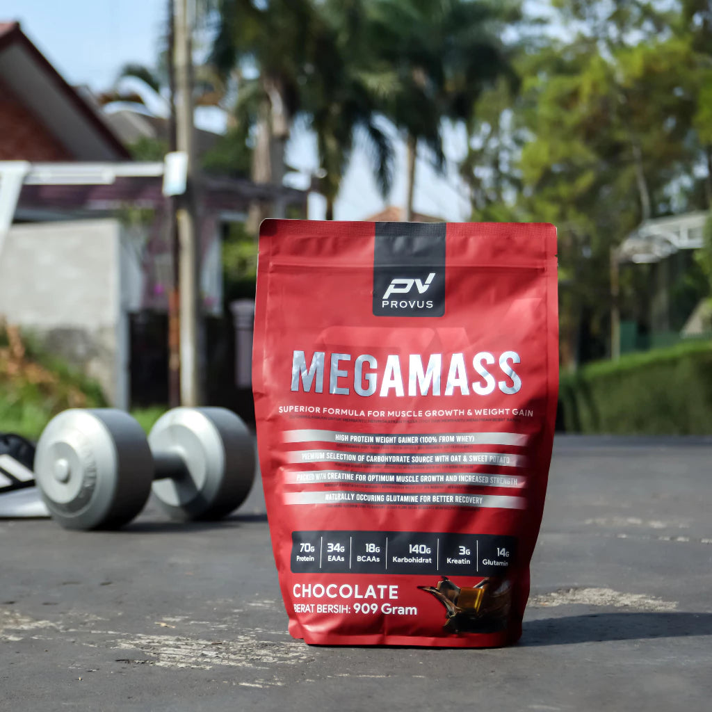 PROVUS MEGAMASS SUPERIOR FORMULA FOR MUSCLE GROWTH AND WEIGHT GAIN RASA VANILLA 909 GR
