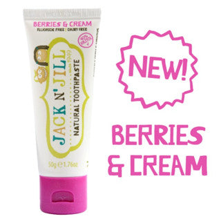 JACK N' JILL NATURAL TOOTHPASTE BERRIES AND CREAM 50G