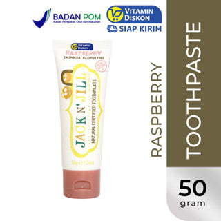 JACK N' JILL NATURAL TOOTHPASTE ORGANIC RASPBERRY 50G