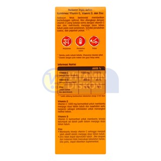 REDOXON VITAMIN C, D AND ZINC RASA JERUK 10 TABLET