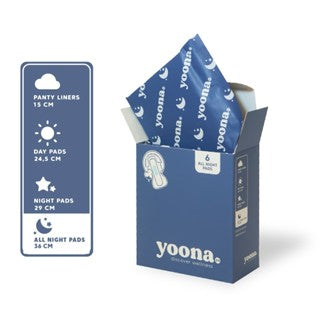 YOONA ALL NIGHT PADS 36CM - 6 PADS