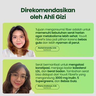 YOUVIT FIBREFIX MINUMAN SERBUK PSYLLIUM HUSK & INULIN 1 SACHET