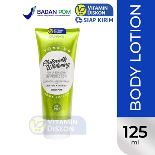 OMNISKIN GLUTAMILK WHITENING TONE UP BODY LOTION SWEET PEER 125ML