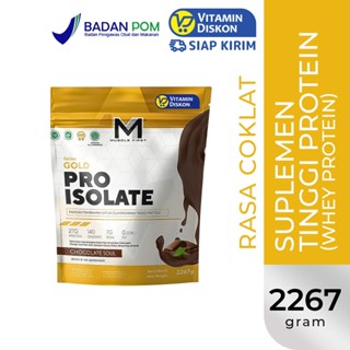 MUSCLE FIRST M1 GOLD SERIES PRO ISOLATE WHEY PROTEIN COKLAT 64 SERVINGS 5LBS WPI 90