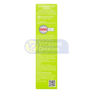 JORDAN KIDS TOOTHPASTE NEW PERMANENT TEETH STEP 2 (6-12 YEARS) GREEN APPEL 75G