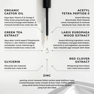 EUCALIE ORGANIC LASH & BROW SERUM BULU MATA ALIS - CASTOR PEPTIDE 4ML