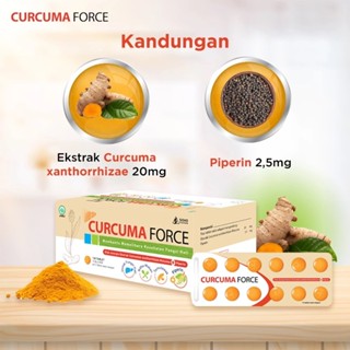 CURCUMA FORCE 1 STRIP 12'S | Suplemen Penambah Nafsu Makan Dan Memelihara Kesehatan Fungsi Hati