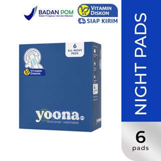 YOONA ALL NIGHT PADS 36CM - 6 PADS