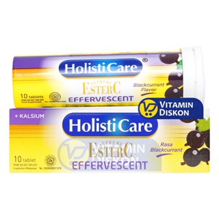 HOLISTICARE ESTER C EFFERVESCENT BLACKCURRANT - ISI 10 TABLET