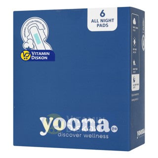 YOONA ALL NIGHT PADS 36CM - 6 PADS
