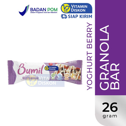 BUMIL GRANOLA SNACK BAR RASA YOGHURT BERRY - 26GR