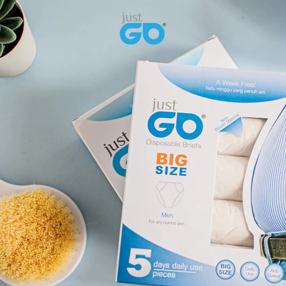 JUST GO DISPOSABLE UNDERWEAR BIG SIZE MEN SIZE XXL