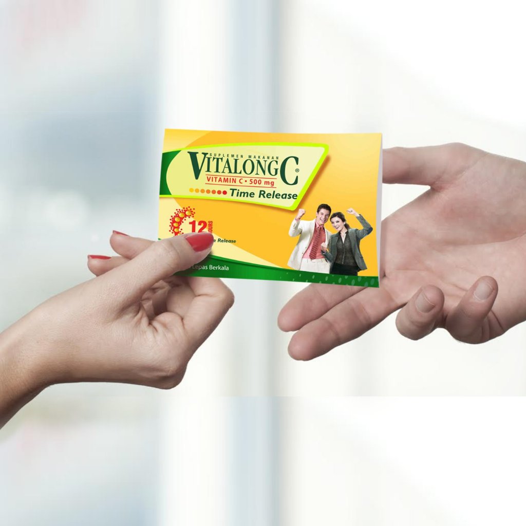 VITALONG C VITAMIN C 500 MG 1 STRIP ISI 4 KAPSUL