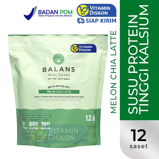 BALANS MEAL SHAKE MELON OAT LATTE 1 POUCH @12 Pcs