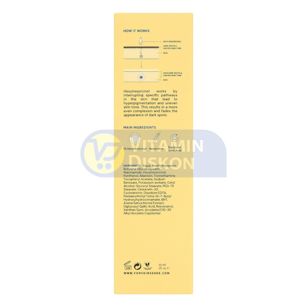 FOR SKIN'S SAKE FSS HEXYLRESORCINOL SERUM 1% WITH RESVERATROL 30ML