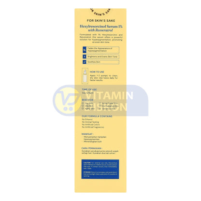 FOR SKIN'S SAKE FSS HEXYLRESORCINOL SERUM 1% WITH RESVERATROL 30ML