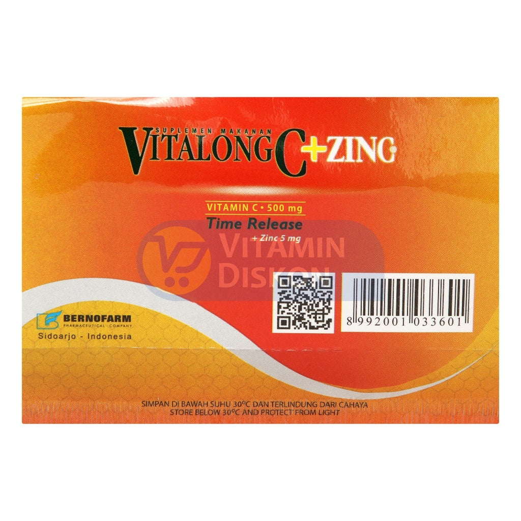 VITALONG C + ZINC 1 STRIP ISI 4 KAPSUL
