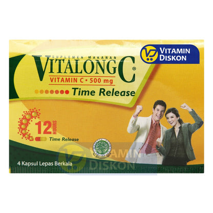 VITALONG C VITAMIN C 500 MG 1 STRIP ISI 4 KAPSUL
