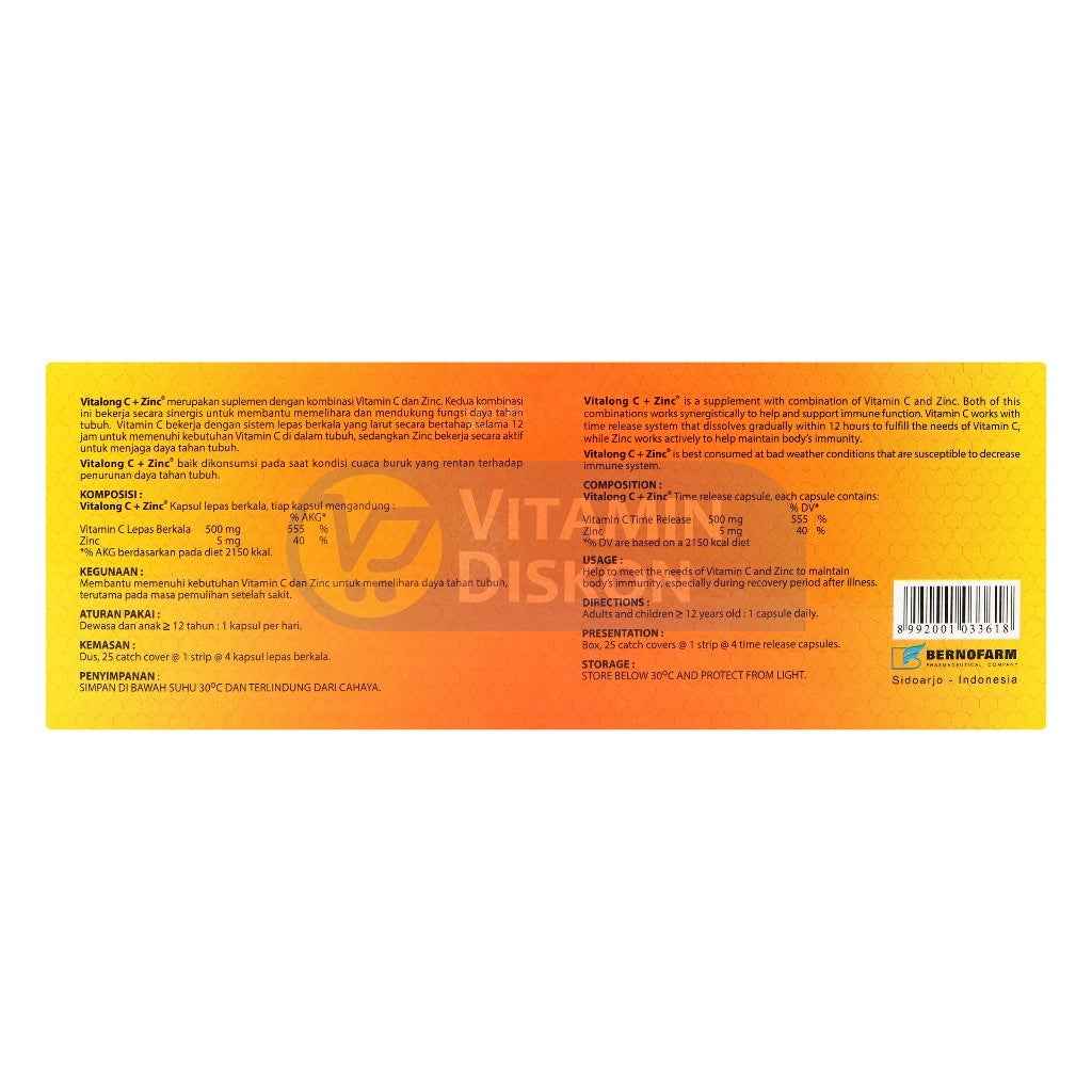 VITALONG C + ZINC 1 BOX ISI 25 STRIP