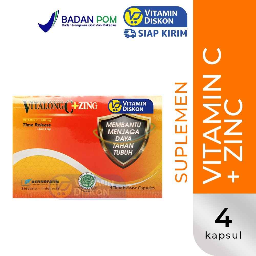 VITALONG C + ZINC 1 STRIP 4 KAPSUL