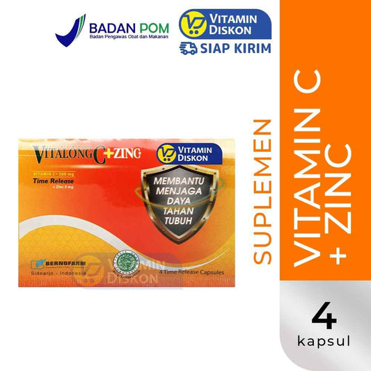 VITALONG C + ZINC 1 STRIP 4 KAPSUL