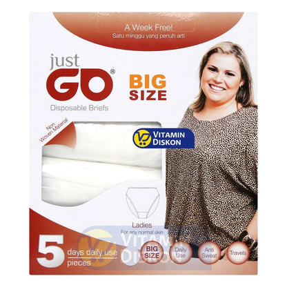 JUST GO DISPOSABLE UNDERWEAR BIG SIZE WOMAN SIZE XXL