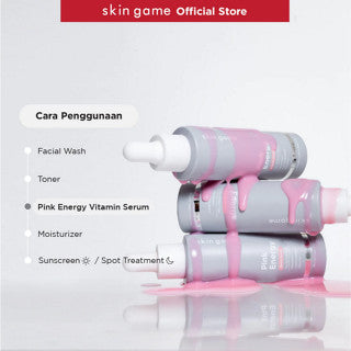 SKIN GAME PINK ENERGY VITAMIN SERUM 30 ML | SERUM MEMPERKUAT IMUN KULIT