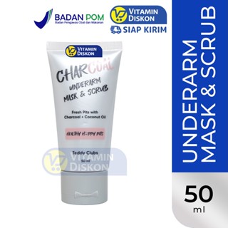TEDDY CLUBS CHARCOAL UNDERARM MASK AND SCRUBS 50 ML