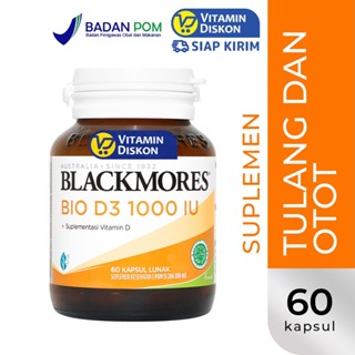 BLACKMORES BIO D3 1000 IU BPOM KALBE - 60 CLEAR CAPSULE