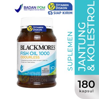 BLACKMORES ODOURLESS FISH OIL 1000 BPOM KALBE - 180 CAPS