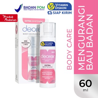 DEOREX BODY ODORIZER SPRAY EXTRA WHITENING 60ML