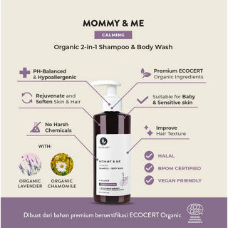EUCALIE MOMMY AND ME CALMING SHAMPOO AND BODY WASH 190 ML