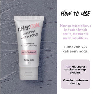 TEDDY CLUBS CHARCOAL UNDERARM MASK AND SCRUBS 50 ML