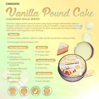 OMNISKIN MINI SIZE CLEANSING BALM VANILLA POND CAKE 20GR