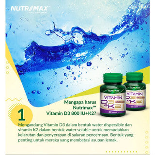 NUTRIMAX WATER DISPERSIBLE VITAMIN D3 PLUS K2 30 TABLET