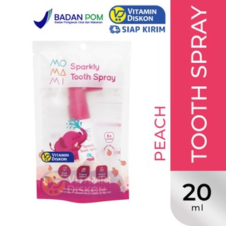MOMAMI SPARKLY TOOTH SPRAY PEACH 20ML