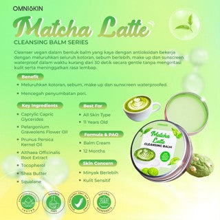 OMNISKIN MINI SIZE CLEASING BALM MATCHA LATTE 20GR