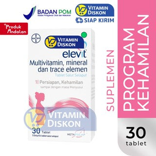 ELEVIT MULTIVITAMIN MINERAL DAN TRACE ELEMEN 30 TABLET