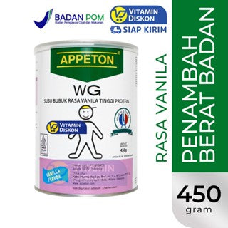 APPETON WEIGHT GAIN CHILD RASA VANILA 450GR