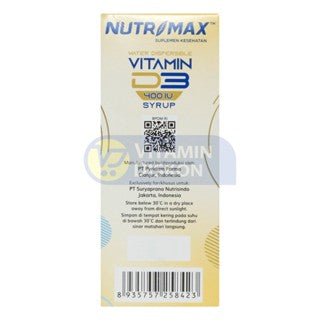 NUTRIMAX VITAMIN D3 400 IU SYRUP 120ML