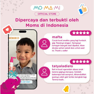 MOMAMI SPARKLY TOOTH SPRAY PEACH 20ML
