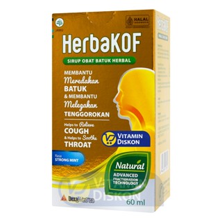 HERBAKOF SIRUP OBAT BATUK HERBAL STRONG MINT 60ML