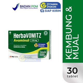 HERBAVOMITZ OBAT HERBA KEMBUNG DAN MUAL 30 TABLET