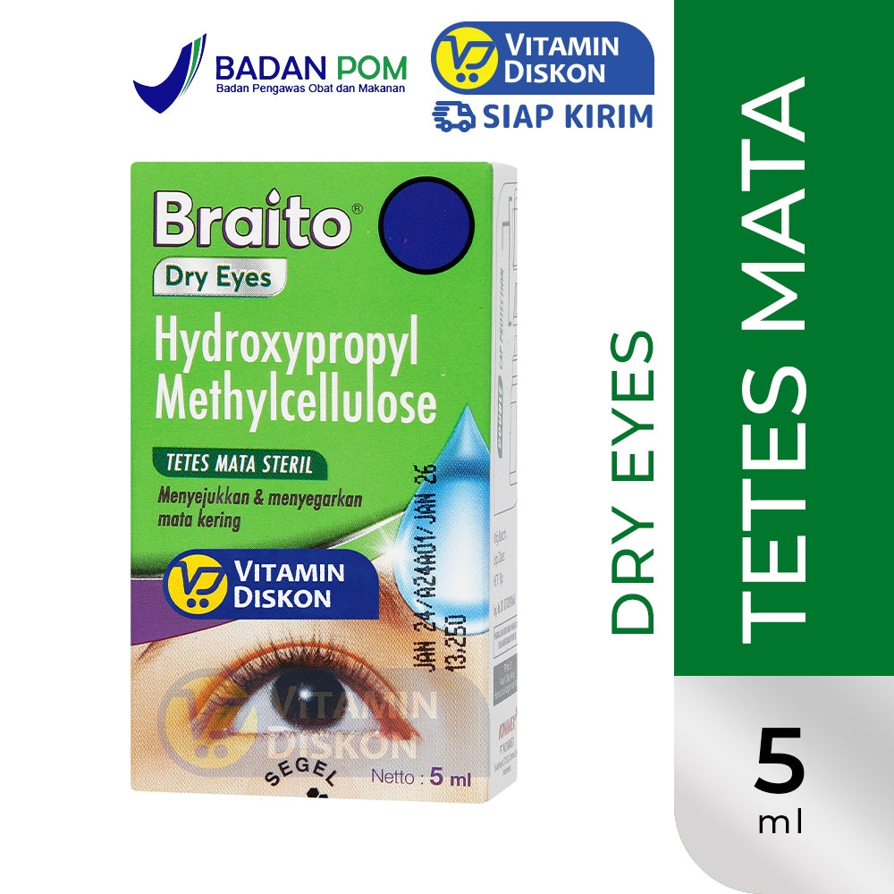 BRAITO DRY EYES HYDROXY PROPYL METHYL CELLULOSE - ISI 5ML