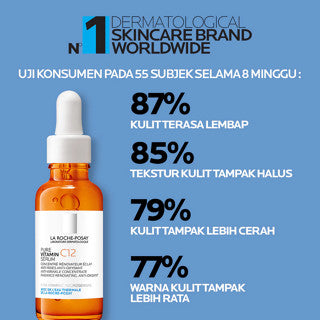 LA ROCHE POSAY PURE VITAMIN C12 SERUM ANTI WRINKLE ANTI OXYDANT RENOVATING SERUM 30ML