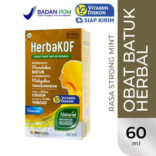 HERBAKOF SIRUP OBAT BATUK HERBAL STRONG MINT 60ML