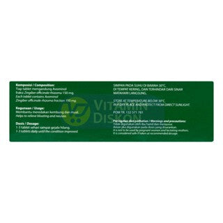 HERBAVOMITZ OBAT HERBA KEMBUNG DAN MUAL 30 TABLET