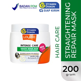 LOLANE INTENSE CARE KERATIN REPAIR MASK FOR STRAIGHTENING OR PERMING 200 GR