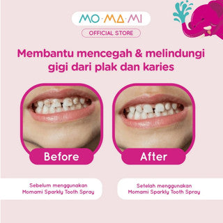 MOMAMI SPARKLY TOOTH SPRAY PEACH 20ML