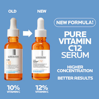 LA ROCHE POSAY PURE VITAMIN C12 SERUM ANTI WRINKLE ANTI OXYDANT RENOVATING SERUM 30ML